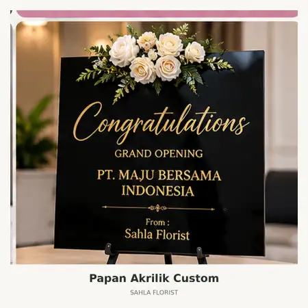 Papan Bunga Akrilik Minahasa Utara